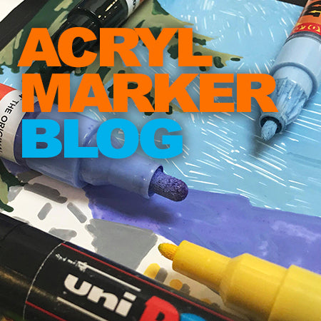 6-Delige Acryl Marker Stiften 0.7 mm Set | Zwart-Wit | Verfstiften voo 6-Delige Acryl Marker Stiften 0.7 mm Set | Zwart-Wit | Verfstiften voo