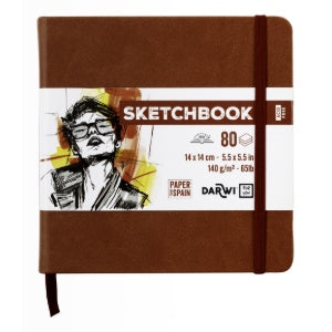 Dummie Darwi Bruin Vierkant Klein (14x14 cm) wit papier 80 vellen 140 grams