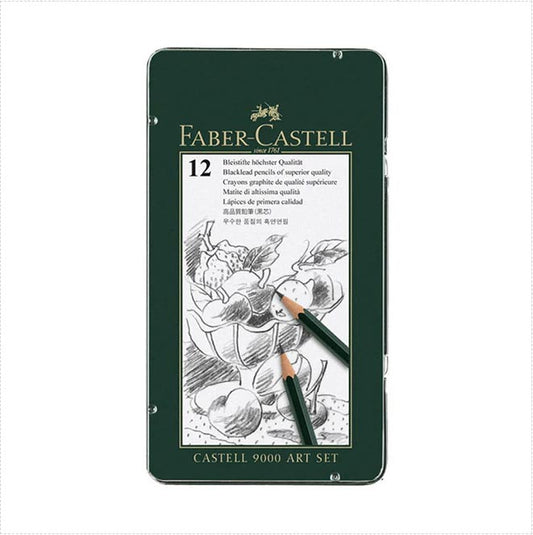 Grafiet Potloden Design Set 12 2H t/m 8B Faber Castell 9000