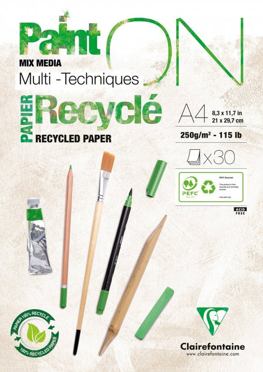 Paint-on Mix Media Recycled A4 250 gram