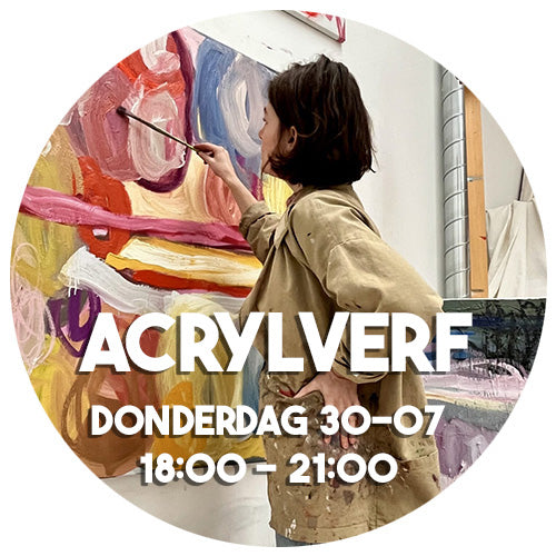 Donderdag 30 juli 18:00 - 21:00 - Workshop Acryl