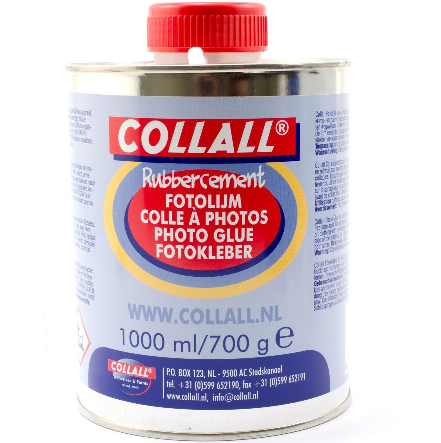 Fotolijm Rubbercement Pot 1000 ml. Collall