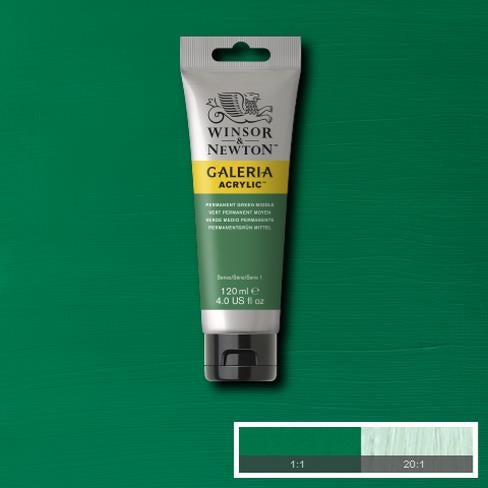 120ml  484 S1  Permanent Green Middle Galeria Acryl