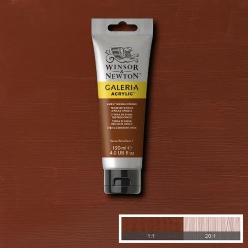 120ml  077 S1  Burnt Sienna Opaque Galeria Acryl