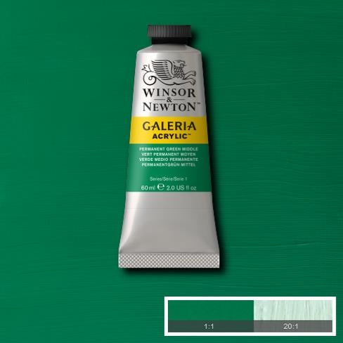 60ml  484 S1  Permanent Green Middle Galeria Acryl