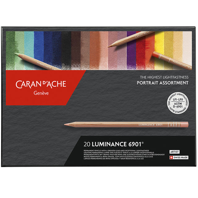 Luminance Set 20 Portret Kleuren Doos Caran D'Ache Aanbieding