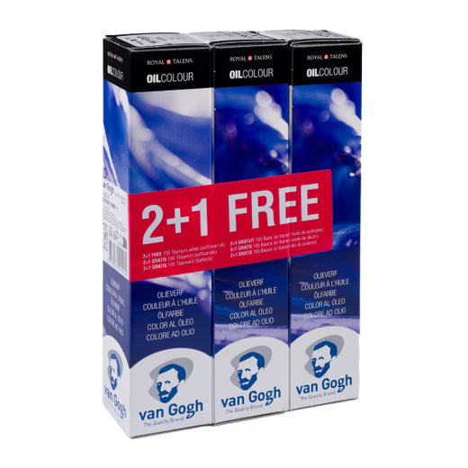 2 + 1 GRATIS Titaanwit 105 Olieverf 200 ml. S1 Van Gogh Aanbieding