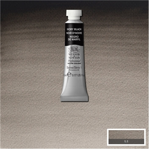 Ivory Black 5ml 331 S1 Artist's Aquarel Winsor & Newton