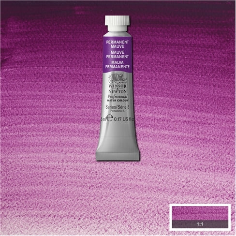 Permanent Mauve 5ml 491 S3 Artist's Aquarel Winsor & Newton