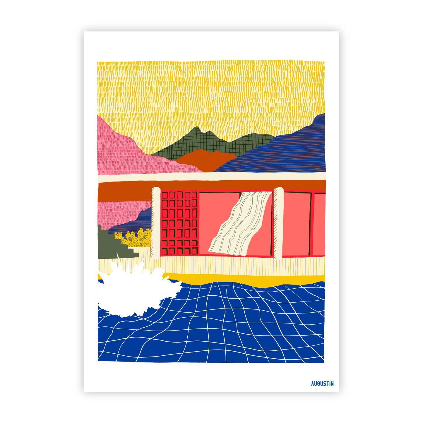 De duik - ansichtkaart