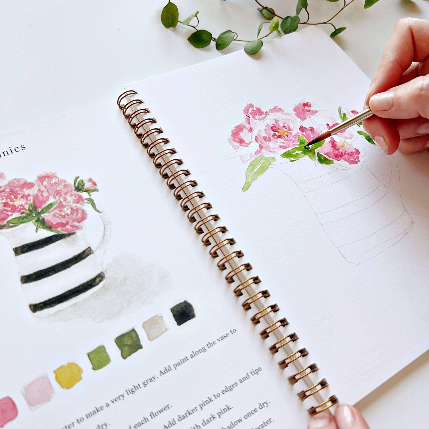 Aquarelverf werkboek - Bouquets- emily lex studio watercolor workbook