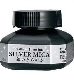 Kuratake kalligrafie Inkt 60ml Mica Zilver