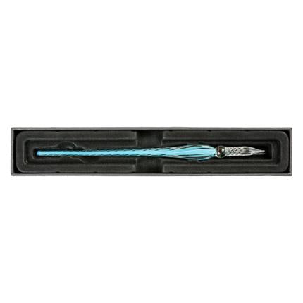 Jacques Herbin Ronde glaspen gedraaid - 18mm - Turquoise