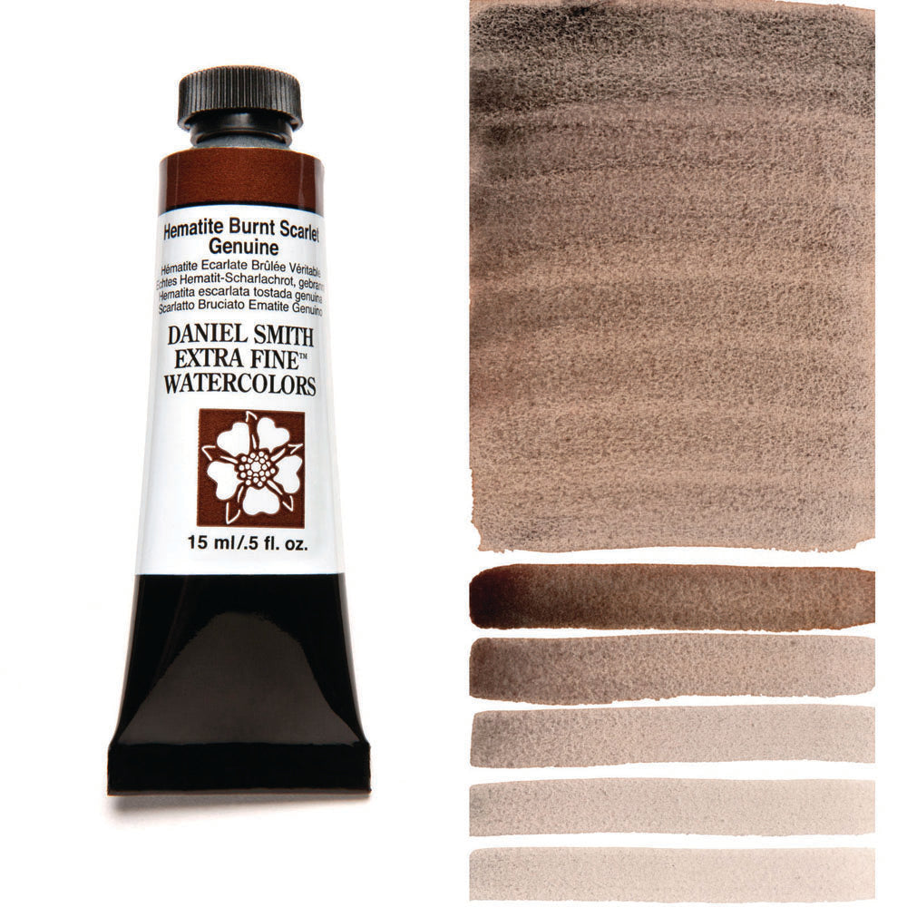 Hematite Burnt Scarlet Genuine Serie 3 Watercolor 15 ml. PrimaTek Daniel Smit