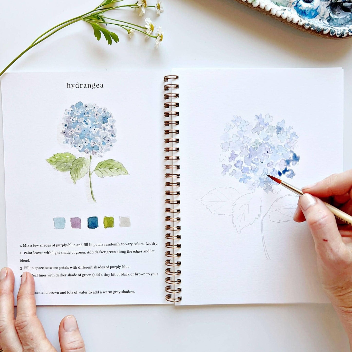 Aquarelverf werkboek - Bloemen - emily lex studio watercolor workbook