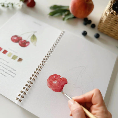 Aquarelverf werkboek - Fruit - emily lex studio watercolor workbook