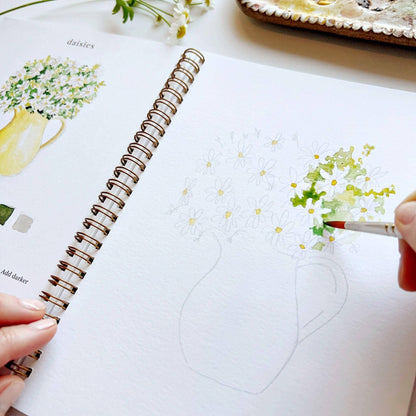 Aquarelverf werkboek - Bloemen - emily lex studio watercolor workbook