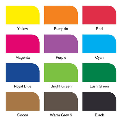 BrushMarker Set set 1: 12 Farben + blender (Vibrant)