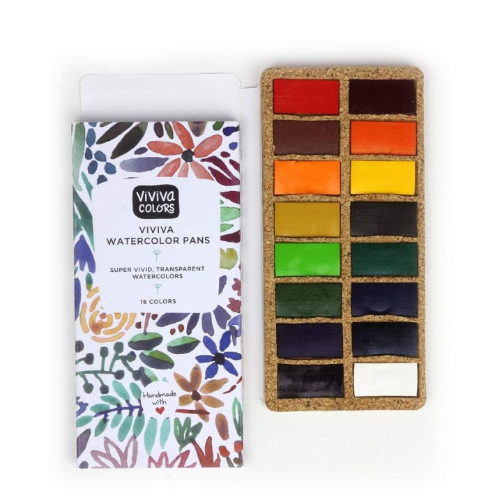 Viviva aquarelpans original 16 kleuren