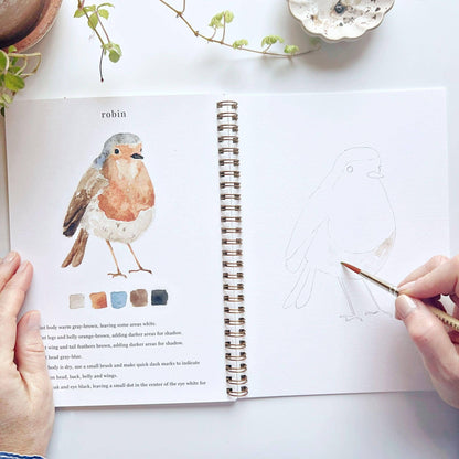 Aquarelverf werkboek - Vogels - emily lex studio watercolor workbook