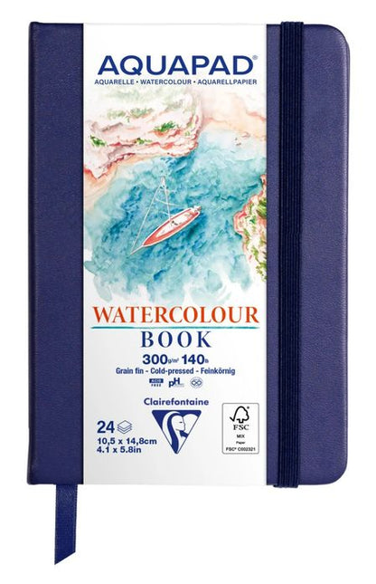 Aquapad 300 gr. A6 10,5 x 14,8 cm (24 bladzijdes) Aquarelpapier Clairefontaine