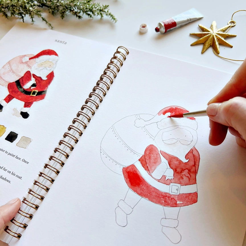 Aquarelverf werkboek - Christmas - emily lex studio watercolor workbook