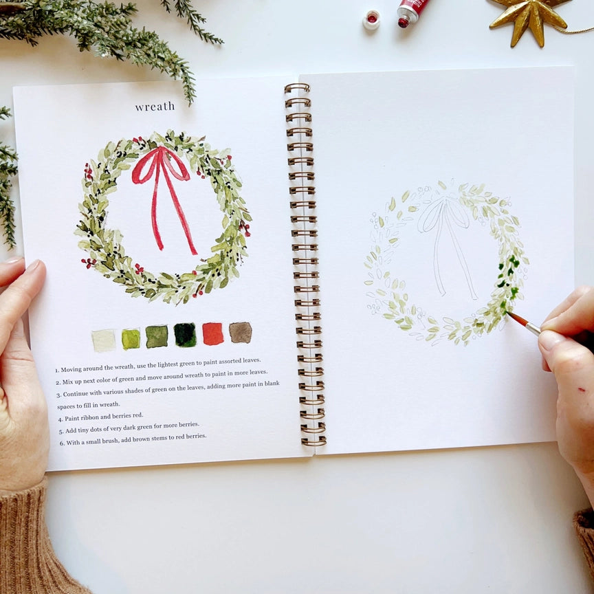 Aquarelverf werkboek - Christmas - emily lex studio watercolor workbook
