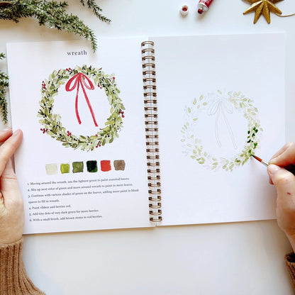 Aquarelverf werkboek - Christmas - emily lex studio watercolor workbook