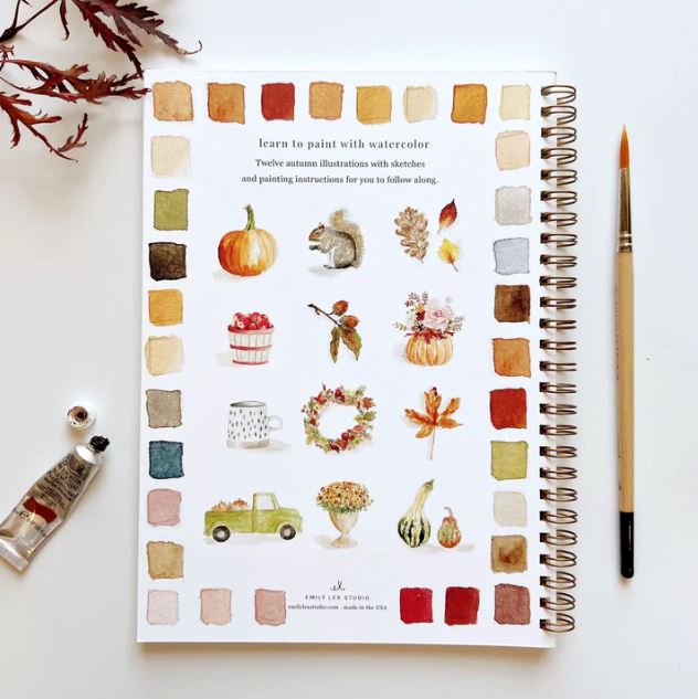 Aquarelverf werkboek - Herfst- emily lex studio watercolor workbook