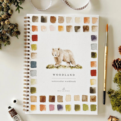 Aquarelverf werkboek - Woodland- emily lex studio watercolor workbook