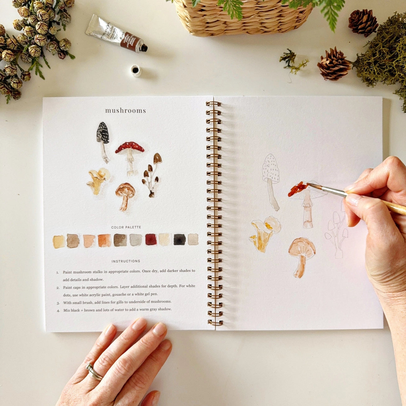 Aquarelverf werkboek - Woodland- emily lex studio watercolor workbook