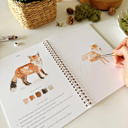 Aquarelverf werkboek - Woodland- emily lex studio watercolor workbook