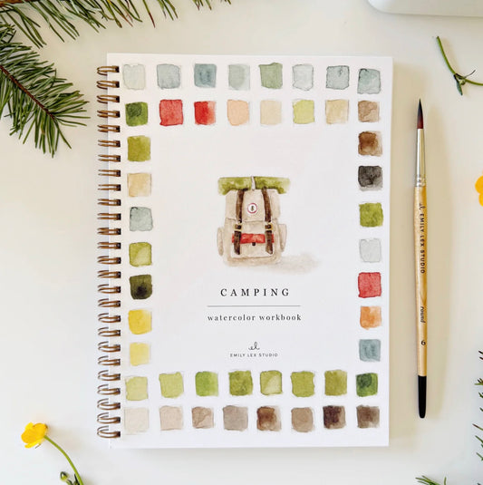 Aquarelverf werkboek - Camping