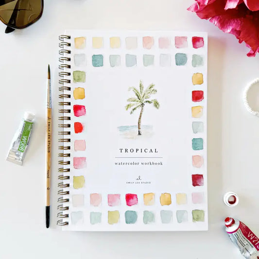 Aquarelverf werkboek - Tropical- Emily Lex
