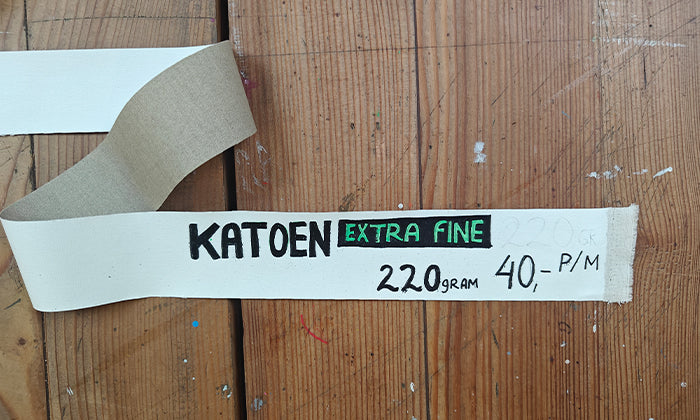 Katoen doek op rol professionele kwaliteit extra fijne weving (portret)(2.1mx10m)