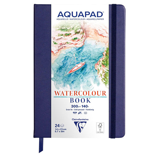 Aquapad 300 gr. 14 x 21 (24 bladzijdes) Aquarelpapier Clairefontaine