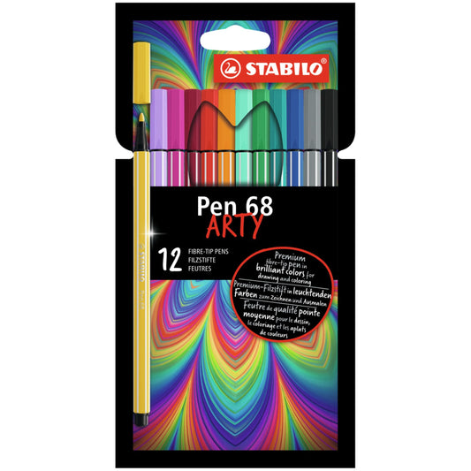 Viltstift pen 68 Arty Set 12, Stabilo