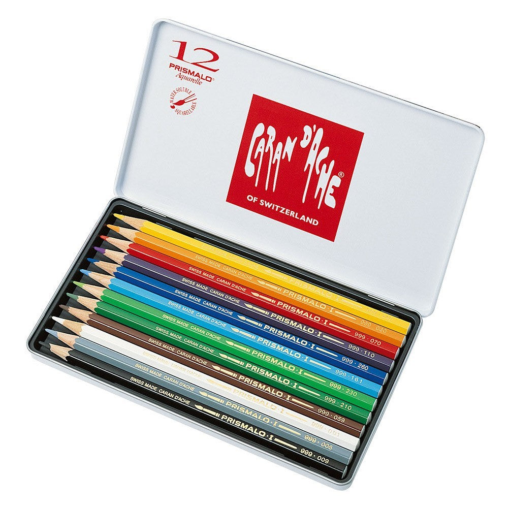 Aquarel potloden Caran d'Ache prismalo 12 stuks – Busch & van der Worp