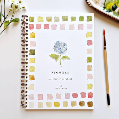 Aquarelverf werkboek - Bloemen - emily lex studio watercolor workbook