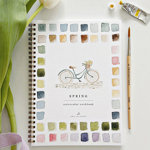 Aquarelverf werkboek - Lente - emily lex studio watercolor workbook