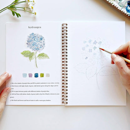Aquarelverf werkboek - Bloemen - emily lex studio watercolor workbook