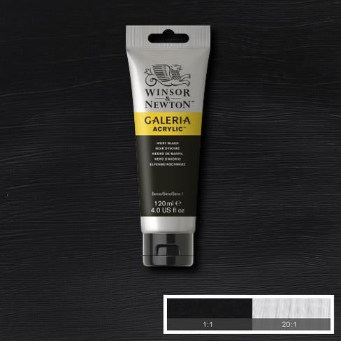 120ml  331 S1  Ivory Black Galeria Acryl