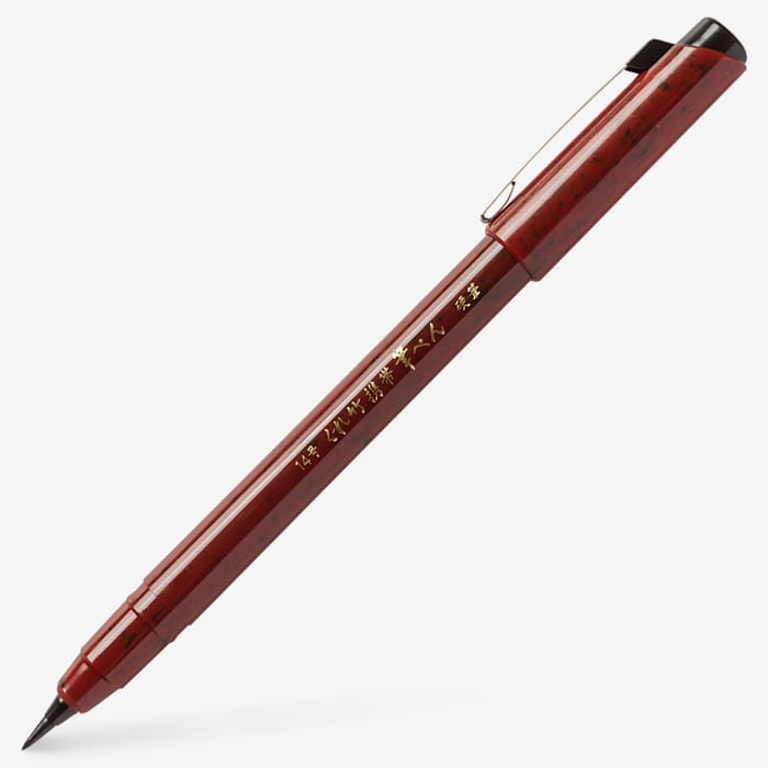 Kuretake Kouhitsu N°14 Keita fude pen - penseelstift met harde punt - zwart