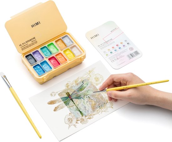 HIMI Gouache Set Metallic Set 12 kleuren