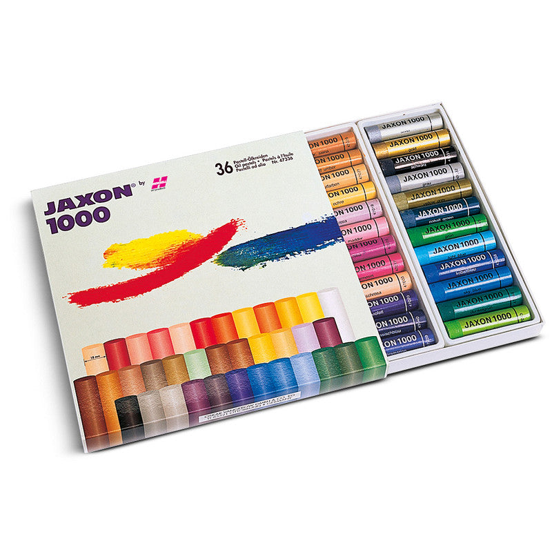 set oliepastel studiekwaliteit, was-pastelkrijtjes van Jaxon