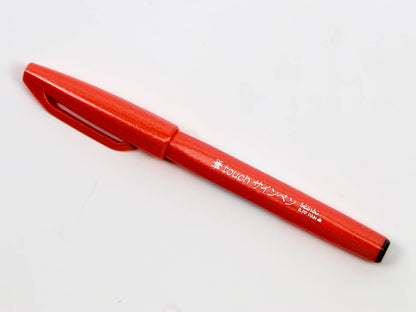 Pentel Brush Sign pen fluoriserend rood