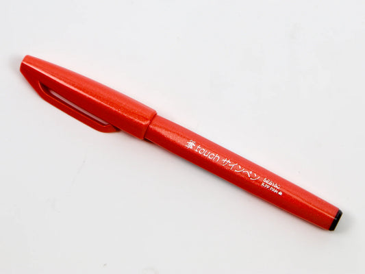 Pentel Brush Sign pen fluoriserend rood