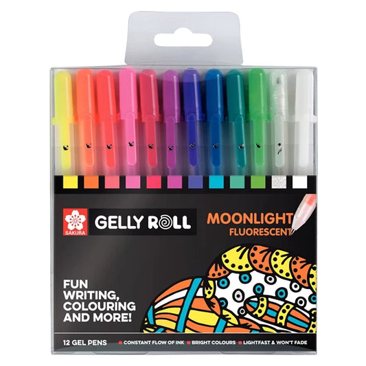 Sakura Gellyroll Fluoriserend 12 set Moonlight 0,35mm