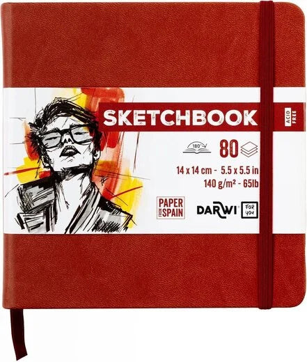 Dummie Darwi Rood Vierkant Klein (14x14 cm) wit papier 80 vellen 140 grams