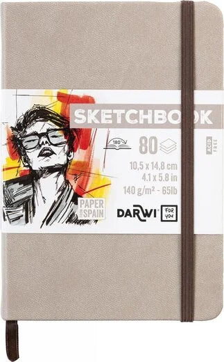 Dummie Darwi Beige A6 (10,5x14,8 cm) wit papier 80 vellen 140 gram